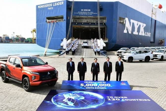 Mitsubishi Motors Thailand は大きなイベントを祝い、合計 500 万台の車を輸出