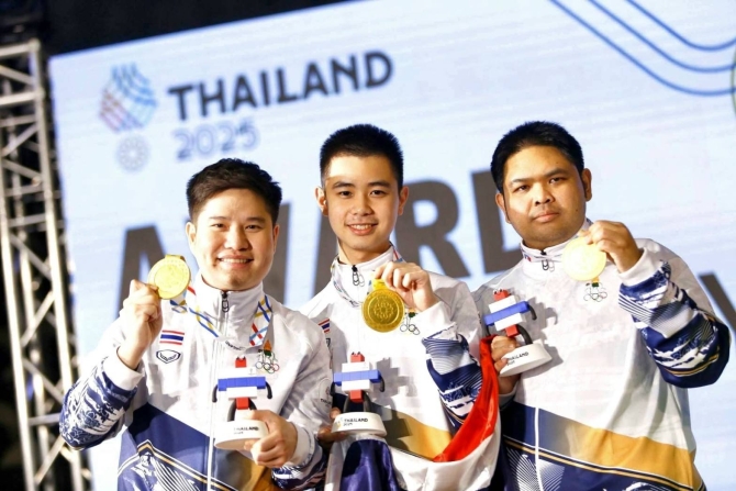 ทีมสนุกเกอร์ชายไทยผงาด คว้าเหรียญทองสนุกเกอร์ 15 แดง ซีเกมส์