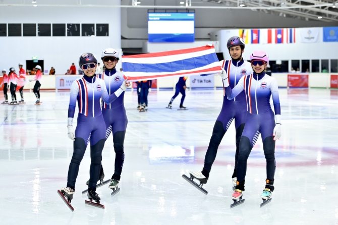 ทัพสปีดสเก็ตไทยคว้าทองผลัดผสมชายหญิงซีเกมส์