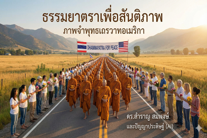 เดินธรรมยาตราเพื่อสันติภาพ เขย่าภาพจำพุทธเถรวาทในสหรัฐฯ จากศาสนาบนหิ้งสู่ “ศรัทธาที่เดินดิน”
