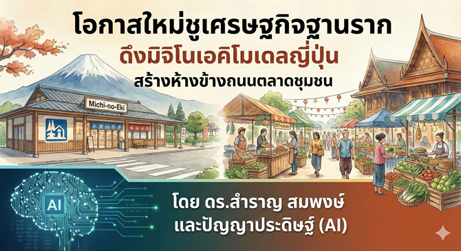 โอกาสใหม่ชูเศรษฐกิจฐานราก ดึงโมเดล “มิจิโนะเอคิ” ญี่ปุ่น ปั้นห้างข้างถนนตลาดชุมชน นำร่องร้อยเอ็ด–กาฬสินธุ์