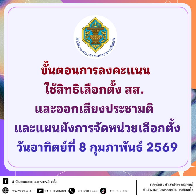 มาดู 10 ขั้นตอนการลงคะแนนใช้สิทธิเลือกตั้ง สส. และออกเสียงประชามติ และแผนผังการจัดหน่วยเลือกตั้ง