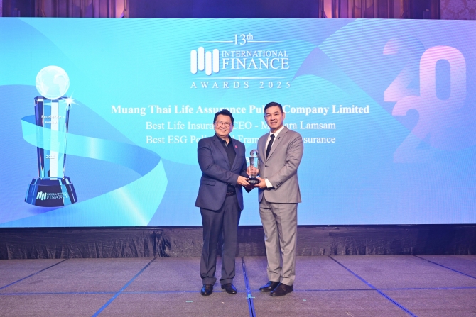 เมืองไทยประกันชีวิต คว้ารางวัล “Best ESG Policy and Framework” จากเวที International Finance Awards 2025