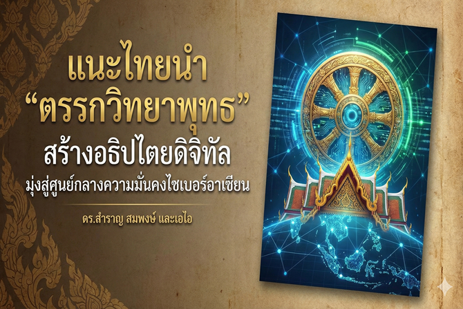 แนะไทยนำ “ตรรกวิทยาพุทธ” สร้างอธิปไตยดิจิทัล มุ่งสู่ศูนย์กลางความมั่นคงไซเบอร์อาเซียน