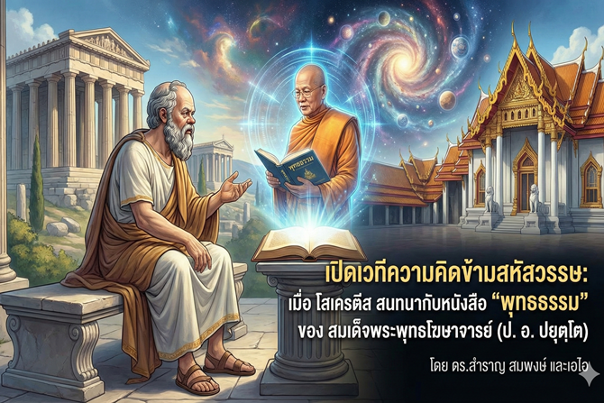  เปิดเวทีความคิดข้ามสหัสวรรษ: เมื่อ โสเครตีส สนทนากับหนังสือ “พุทธธรรม” ของ สมเด็จพระพุทธโฆษาจารย์ (ป. อ. ปยุตฺโต)