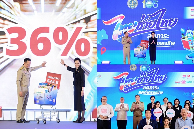 นายกฯ ขนทัพเอกชน เปิด‘ไทยช่วยไทย’ หั่นราคาสินค้า 25-58% กว่า 3,000 รายการ นำร่องช่วยลดภาระคนไทย วันนี้เป็นต้นไป