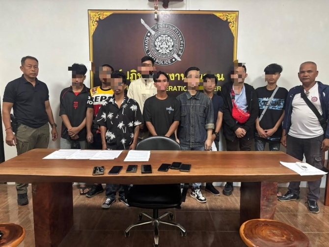 สืบช่องเม็ก จับกุม 9 หนุ่มลาว หลบหนีเข้าเมือง