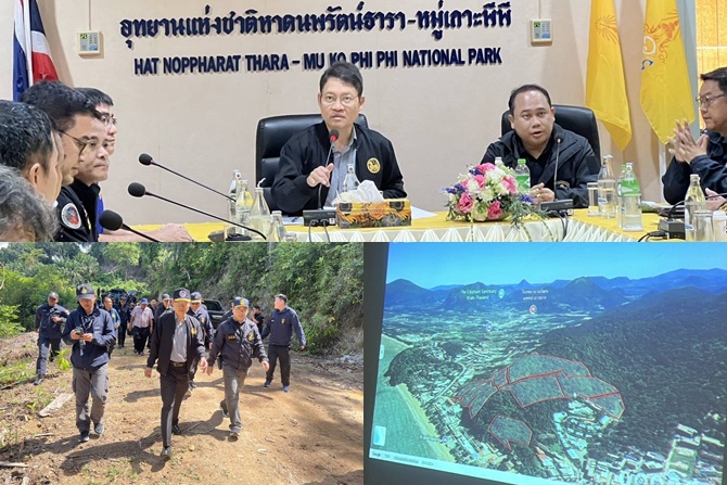 ผู้ว่าฯ กระบี่นำทีม ป.ป.ช.-ป่าไม้ บุกตรวจพื้นที่อ่าวนาง หลังพบการเข้าใช้ประโยชน์และเปลี่ยนสภาพพื้นที่ป่ากว่า 70 ไร่ มูลค่าที่ดินสูงถึงประมาณ 1,800 ล้าน