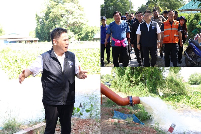 “วราวุธ” ลงพื้นที่ริมเขื่อนใกล้ รพ.เจ้าพระยายมราช สุพรรณบุรี ระดับน้ำเหลือไม่ถึง 40 ซม.พ้นสันเขื่อน ยันจะป้องกันเต็มที่